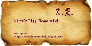 Király Romuald névjegykártya