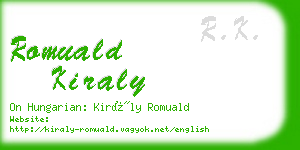 romuald kiraly business card